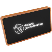 SCX.design P36 5000 mAh draadloze powerbank met oplichtend logo - Zwart